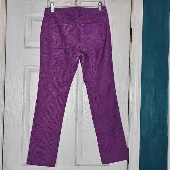 Loft Corduroy Modern Straight Pants Magenta 6P - Picture 10 of 13